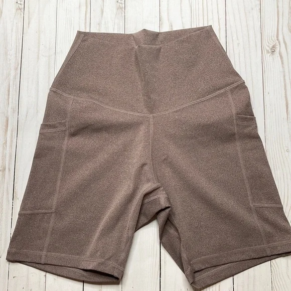 Colorfulkoala, Shorts, Colorfulkoala High Waisted Biker Shorts Heather  Coffee